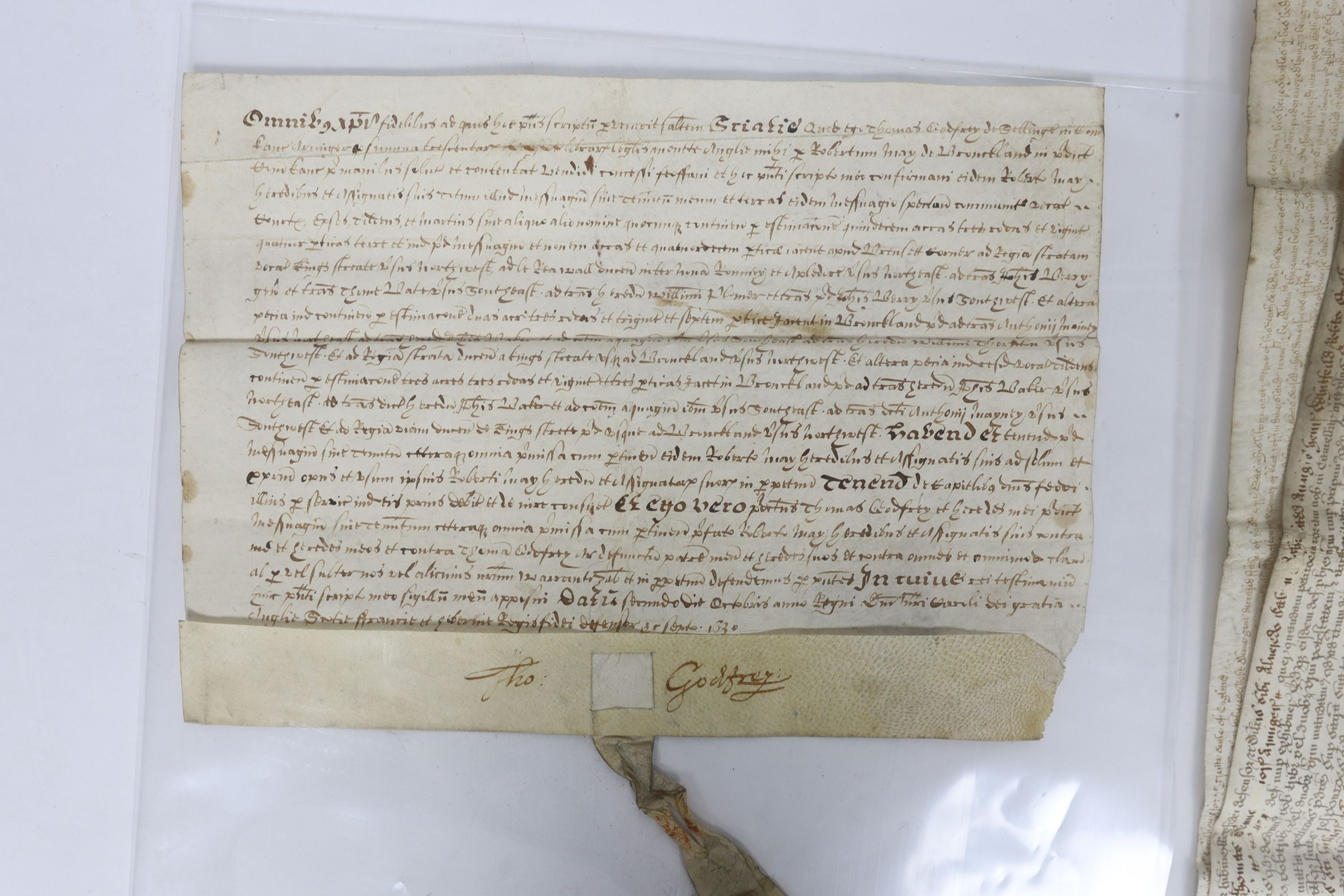 A Collection of deeds and documents relating chiefly to Kent, 1264-1654, from the collection of Thomas Godfrey Godfrey-Faussett (1829-1877)